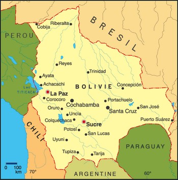Carte Bolivie
