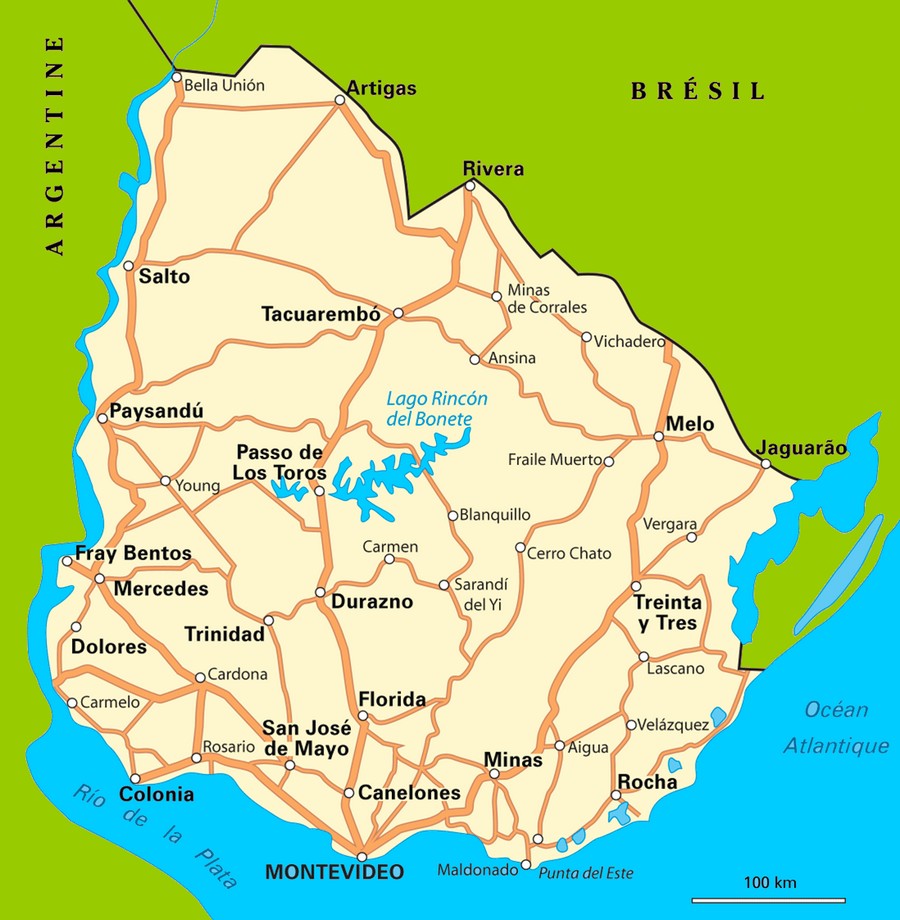 Carte Uruguay